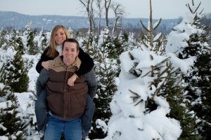 Couple Picking a Christmas Tree